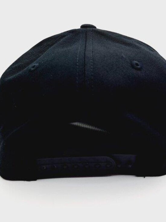 Amazon Logo Flat Bill Snapback Hat Black USA Direct Embroidered Cap New NWT - Picture 4 of 4